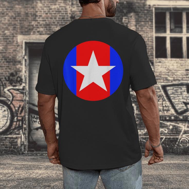 Nerdy Captain Sweatpants Retro Comic Book Fan Teacher Men's Back Print T-Shirt, funny design