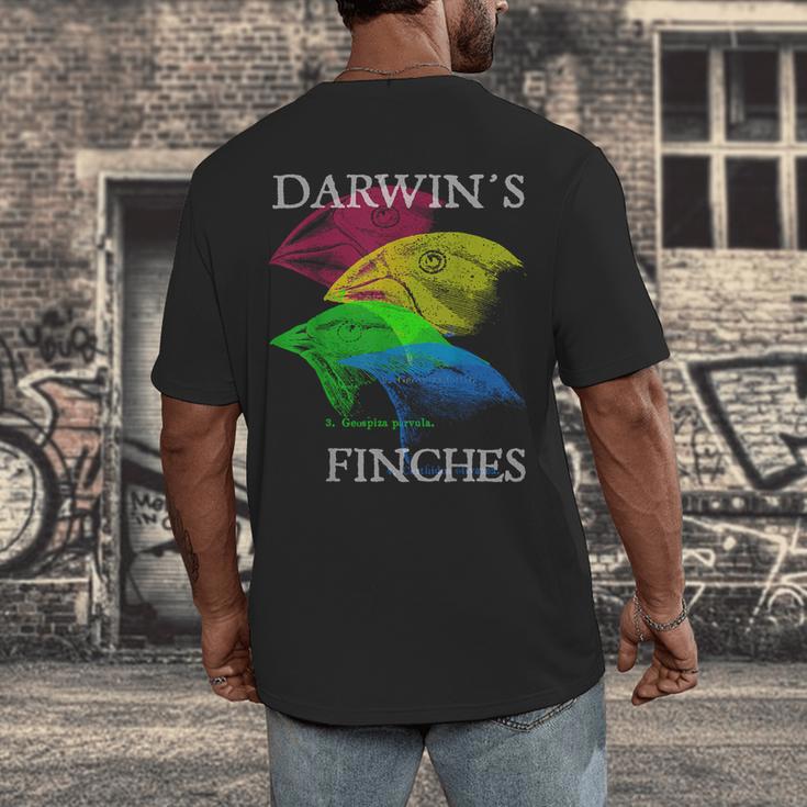 Nerdy Darwin's Finches Evolution Science Biology Teacher Men's Back Print T-Shirt, funny design Nerdy Darwin's Finches Evolution Science Biology Teacher Men's Back Print T-Shirt, funny design
