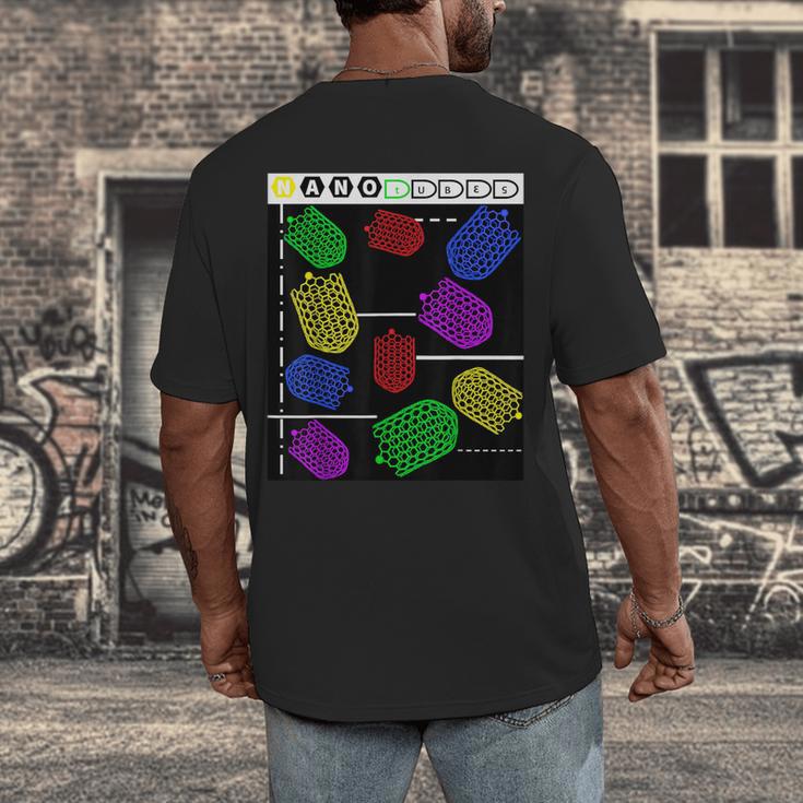 Nerdy Forms Nanotubes Chemistry Teacher Geek Men's Back Print T-Shirt, funny design