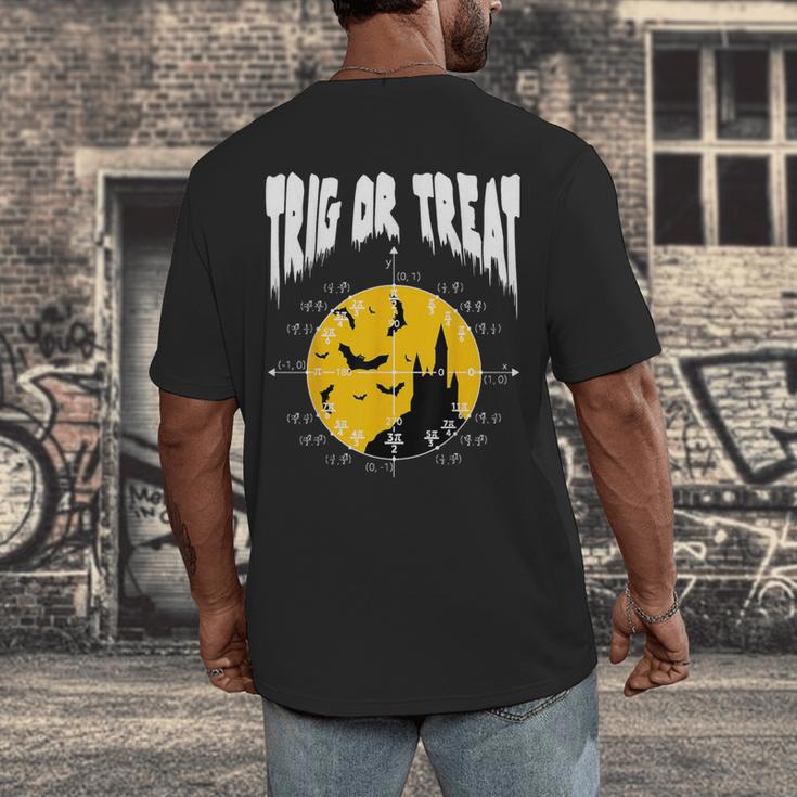 Nerdy Trig Or Treat Halloween Costume Math Teacher Men's Back Print T-Shirt, funny design Nerdy Trig Or Treat Halloween Costume Math Teacher Men's Back Print T-Shirt, funny design