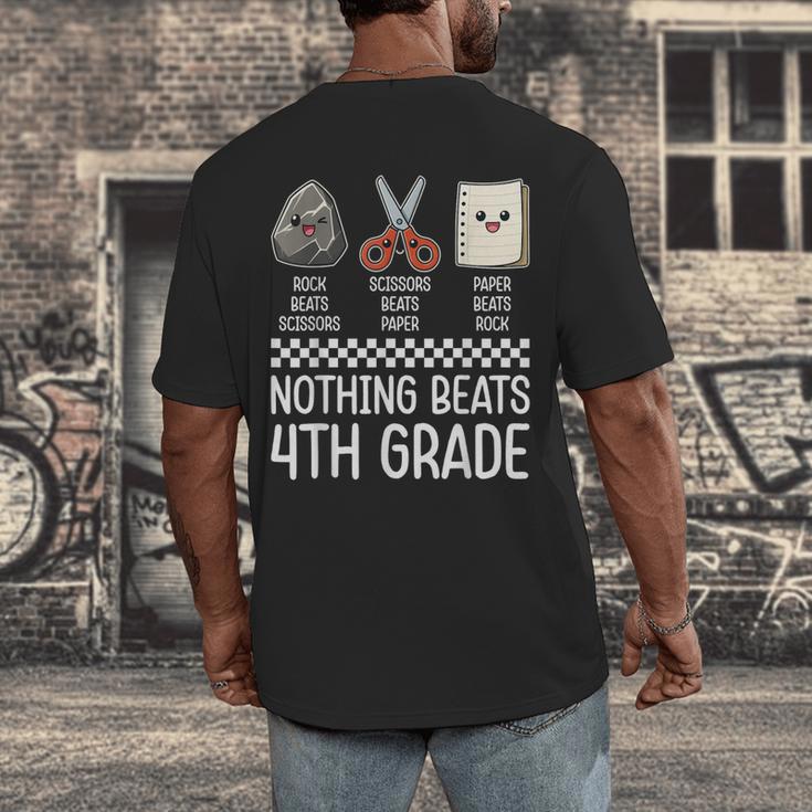 Nothing Beats 4th Grade Back To School Kids Teachers Men's Back Print T-Shirt, funny design Nothing Beats 4th Grade Back To School Kids Teachers Men's Back Print T-Shirt, funny design