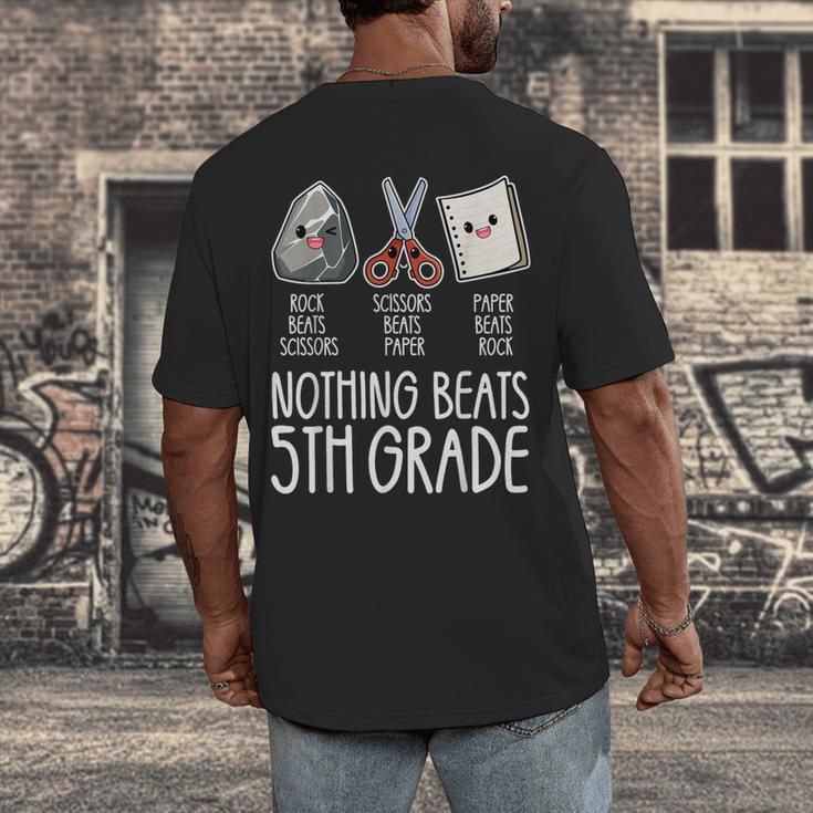 Nothing Beats 5th Grade Back To School Kids Teachers Men's Back Print T-Shirt, funny design