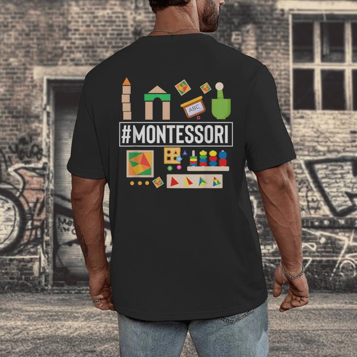 Novelty Montessori Studying Learning Schooling Teacher Love For Men Women Men's Back Print T-Shirt, funny design Novelty Montessori Studying Learning Schooling Teacher Love For Men Women Men's Back Print T-Shirt, funny design