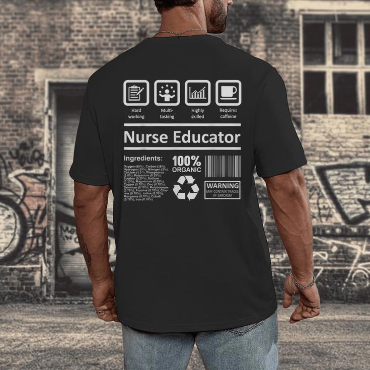 Nurse Educator Shirt Men Women Nursing Instructor Teacher Men's Back Print T-Shirt, funny design