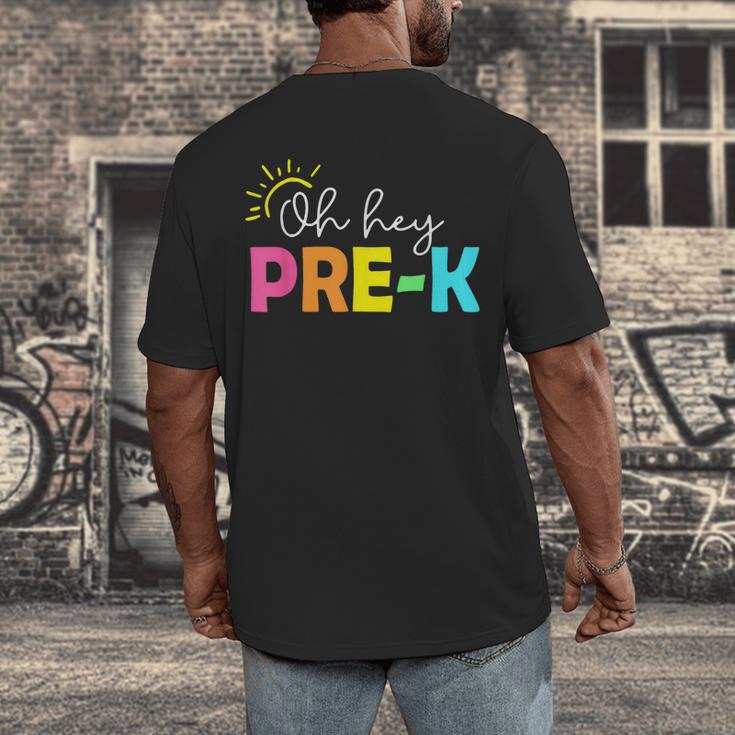 Oh Hey Pre-k Shirt Back To School Teachers Students Men's Back Print T-Shirt, funny design