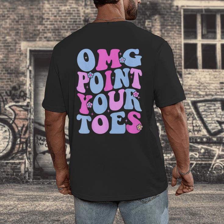 OMG Point Your Toes Dancing Teacher Tap Dancer Dance For Men Women Kids Men's Back Print T-Shirt, funny design
