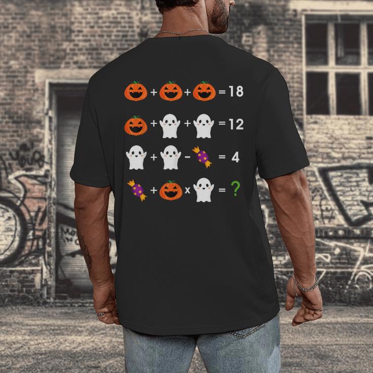 Order Of Operations Halloween Quiz Math Teacher For Men Women Kids Men's Back Print T-Shirt, funny design Order Of Operations Halloween Quiz Math Teacher For Men Women Kids Men's Back Print T-Shirt, funny design