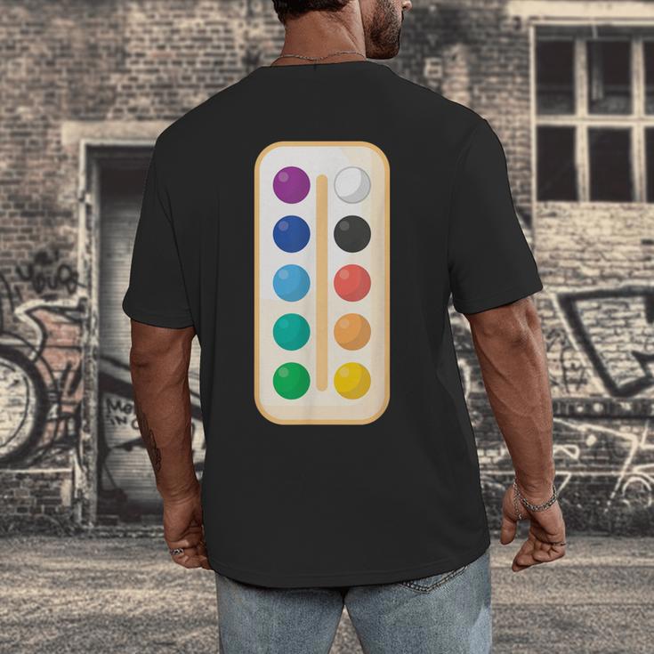 Paint Palette ArtSet Halloween Costume For Teachers Students For Men Women Kids Men's Back Print T-Shirt, funny design Paint Palette ArtSet Halloween Costume For Teachers Students For Men Women Kids Men's Back Print T-Shirt, funny design