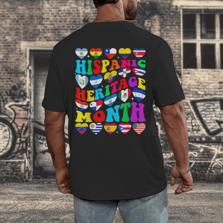 Hispanic Heritage Month 2025 Latino Puerto Rico Teacher Kids Men's Back Print T-Shirt, funny design