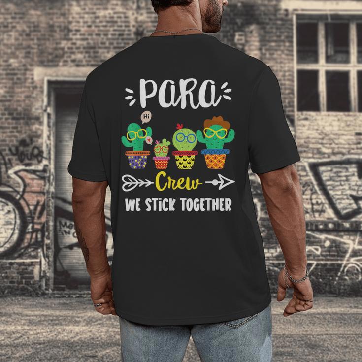 PARA Crew School Cactus Team PARA Teacher Squad For Men Women Kids Men's Back Print T-Shirt, funny design