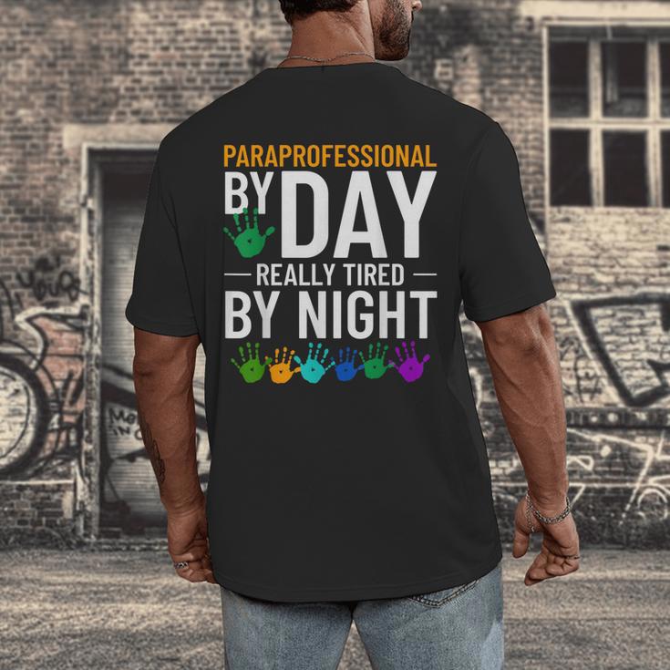 Paraprofessional Educator Teacher Para Classroom Assistant Men's Back Print T-Shirt, funny design