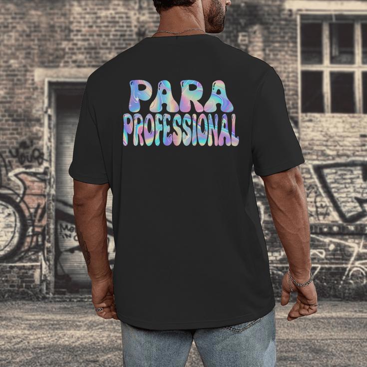 Paraprofessional Groovy Back To School Cute Teachers Women Men's Back Print T-Shirt, funny design Paraprofessional Groovy Back To School Cute Teachers Women Men's Back Print T-Shirt, funny design