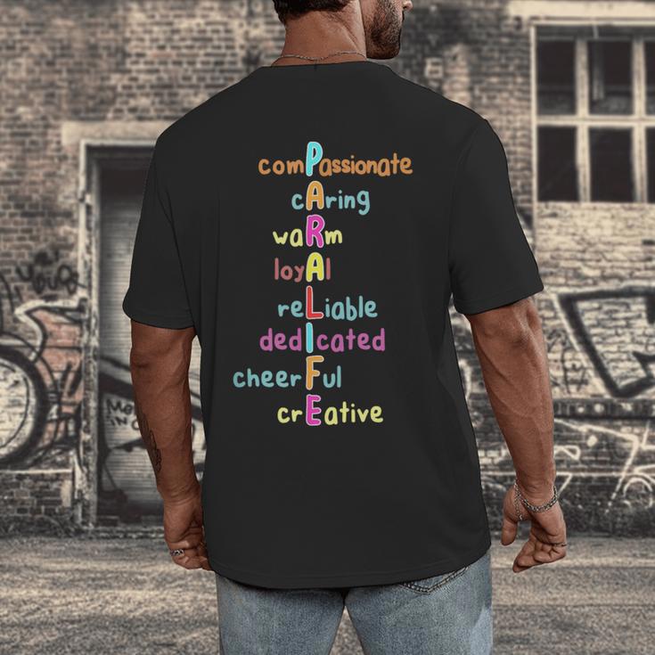 Paraprofessional Teacher Para Sped Ed Parapro Men's Back Print T-Shirt, funny design