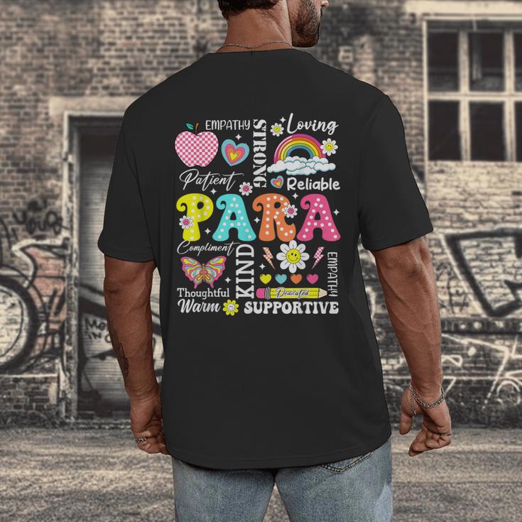 Paras Make It Possible Paraprofessional Paraeducator Teacher Men's Back Print T-Shirt, funny design Paras Make It Possible Paraprofessional Paraeducator Teacher Men's Back Print T-Shirt, funny design