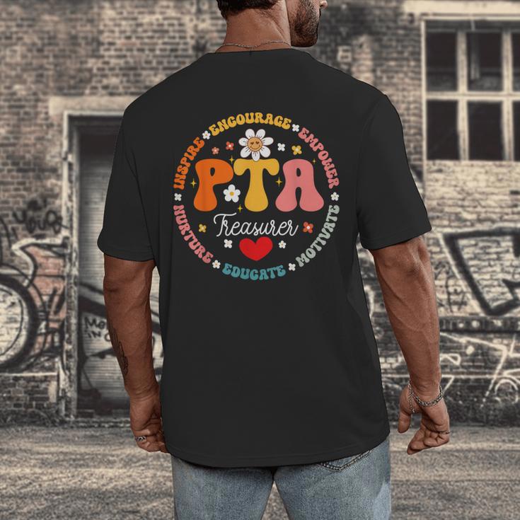 Parents Teacher Association Team Supporter PTA Treasurer For Men Women Girls Kids Men's Back Print T-Shirt, funny design