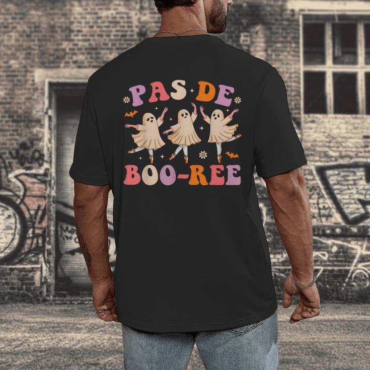 Pas De BOO-Rée Ballet Ghost Dancer Dance Teacher Halloween Men's Back Print T-Shirt, funny design Pas De BOO-Rée Ballet Ghost Dancer Dance Teacher Halloween Men's Back Print T-Shirt, funny design