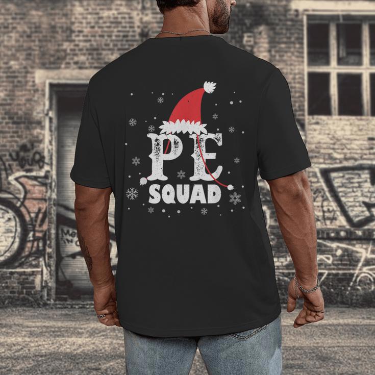 PE Squad Christmas PE Teacher Matching Xmas Men's Back Print T-Shirt, funny design PE Squad Christmas PE Teacher Matching Xmas Men's Back Print T-Shirt, funny design