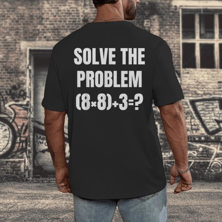 PEMDAS Math Problem 67 Meme Elementary Teacher Joke Men's Back Print T-Shirt, funny design