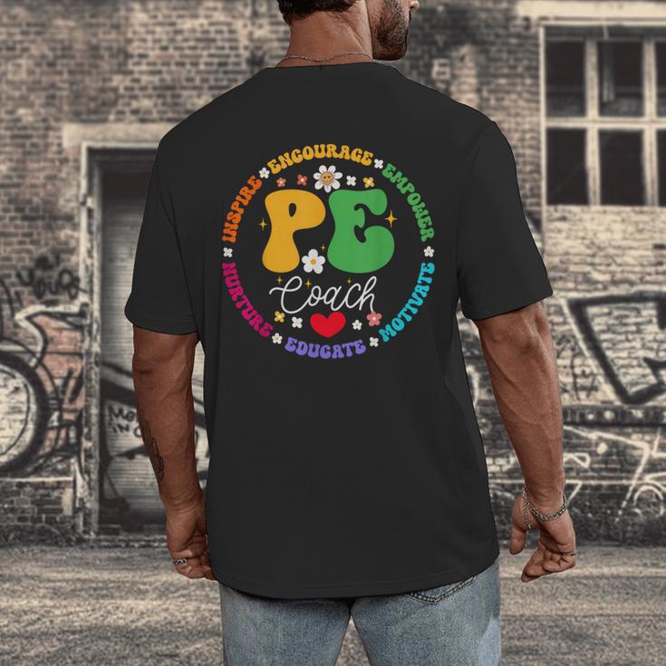 Physical Education PE Instructor Coach Teacher Gym Men's Back Print T-Shirt, funny design