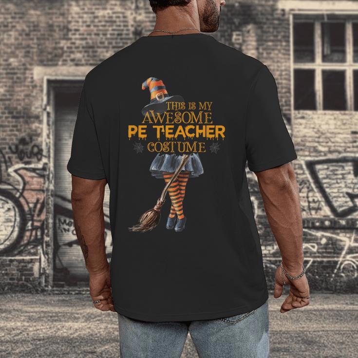 Physical Education Teacher Halloween Costume Witchy Teacher For Men Women Men's Back Print T-Shirt, funny design