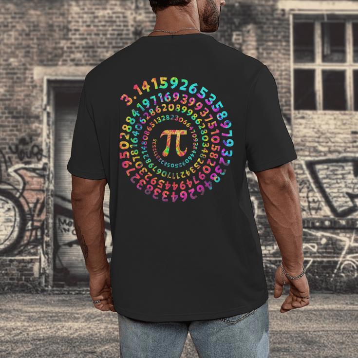 Pi Day Math Teacher Tie Dye Spiral Pi 314 Pi Day Men's Back Print T-Shirt, funny design Pi Day Math Teacher Tie Dye Spiral Pi 314 Pi Day Men's Back Print T-Shirt, funny design
