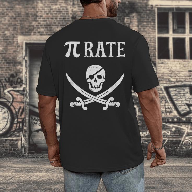 Pi Day Pi Rate Pirate For Teachers Men's Back Print T-Shirt, funny design