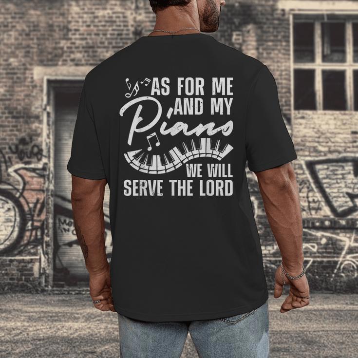 Piano Player Art For Men Women Pianist Piano Teacher Men's Back Print T-Shirt, funny design
