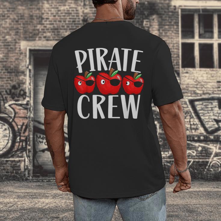 Pirate Crew Pirate Teacher Team Squad Talk Like A Pirate Day For Men Women Kids Men's Back Print T-Shirt, funny design