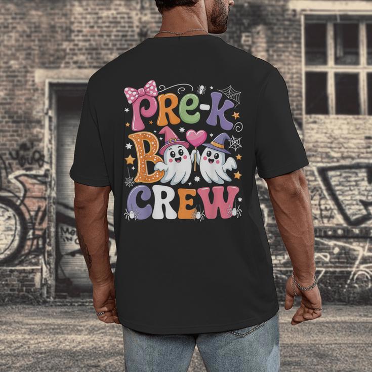 Pre-K Boo Crew Pre-K Teacher Student Kids Halloween Men's Back Print T-Shirt, funny design