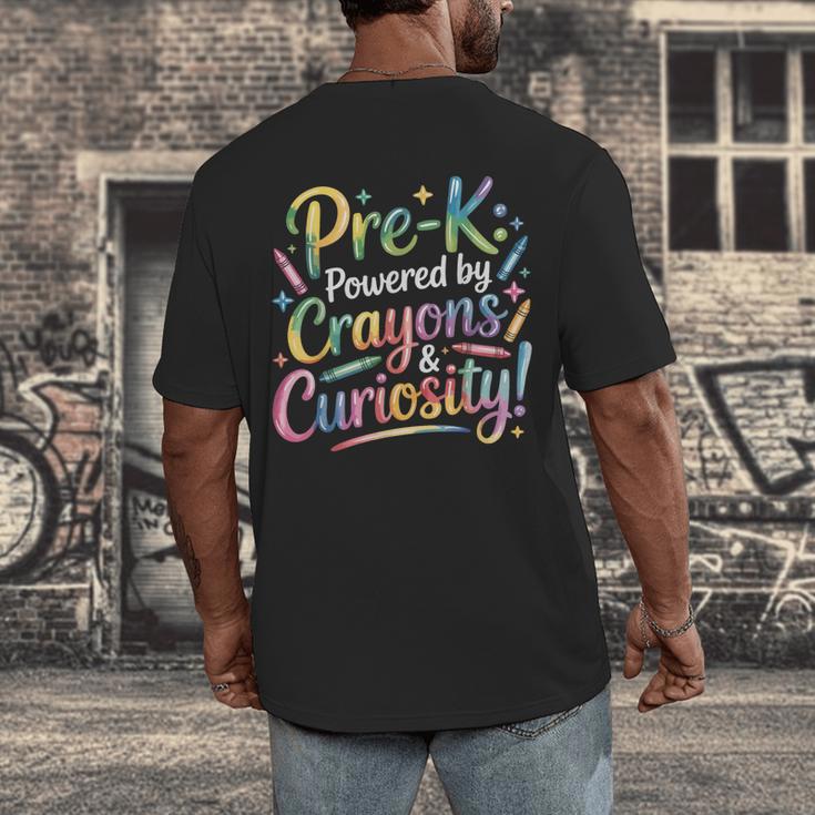 Pre-K Crayons & Curiosity Preschool Teachers Life Tie Dye Men's Back Print T-Shirt, funny design Pre-K Crayons & Curiosity Preschool Teachers Life Tie Dye Men's Back Print T-Shirt, funny design