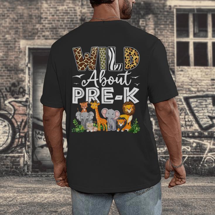 Pre-k Teacher Kids Back To School Wild About Pre-k Men's Back Print T-Shirt, funny design Pre-k Teacher Kids Back To School Wild About Pre-k Men's Back Print T-Shirt, funny design