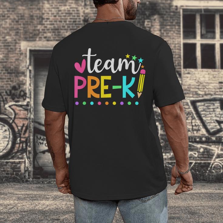 Pre-k Team Pencil Teacher Student Back To School Girls Men's Back Print T-Shirt, funny design Pre-k Team Pencil Teacher Student Back To School Girls Men's Back Print T-Shirt, funny design