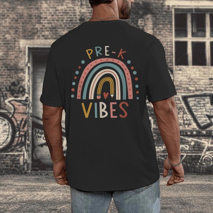 Pre K Vibes Back To School Student Teacher Men's Back Print T-Shirt, funny design