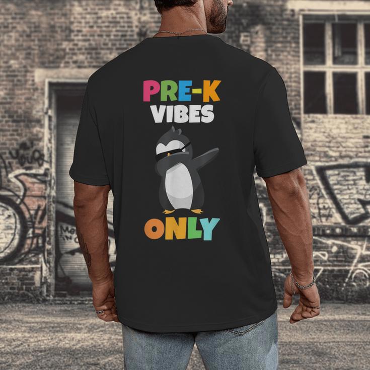 Pre-K Vibes Only Penguin Teachers Kids Back To School Men's Back Print T-Shirt, funny design Pre-K Vibes Only Penguin Teachers Kids Back To School Men's Back Print T-Shirt, funny design