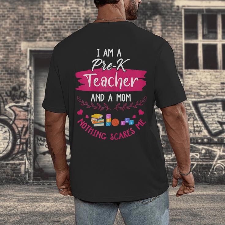 PreK Teacher Mom Shirt Preschool Teacher Mother For Women Men's Back Print T-Shirt, funny design