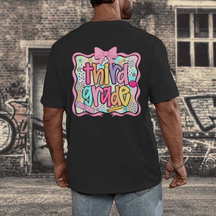 Preppy Third Grade Back To School Teacher Girl Kid Men's Back Print T-Shirt, funny design Preppy Third Grade Back To School Teacher Girl Kid Men's Back Print T-Shirt, funny design