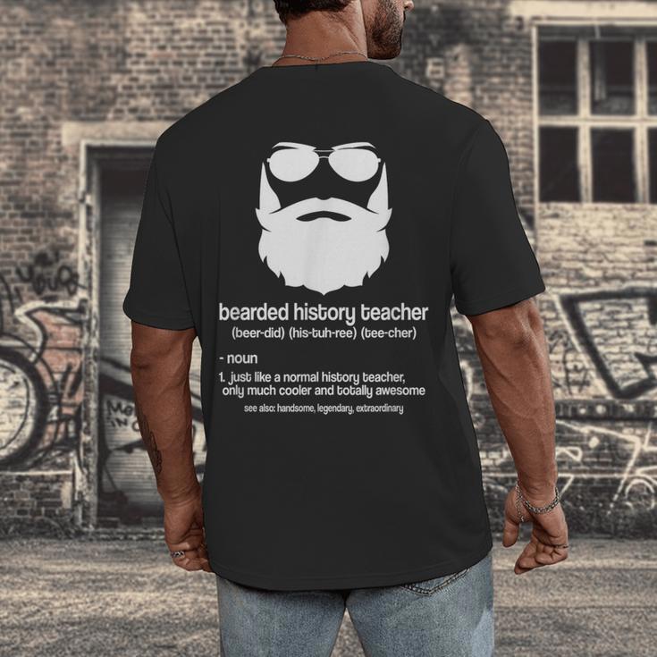 Professor Ancient Teaching Education Bearded History Teacher Men's Back Print T-Shirt, funny design