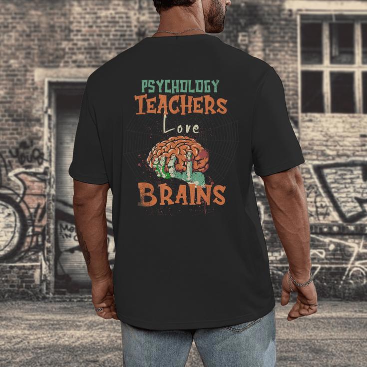 Psychology Teachers Love Brains Halloween For Psychologists Men Women Men's Back Print T-Shirt, funny design Psychology Teachers Love Brains Halloween For Psychologists Men Women Men's Back Print T-Shirt, funny design