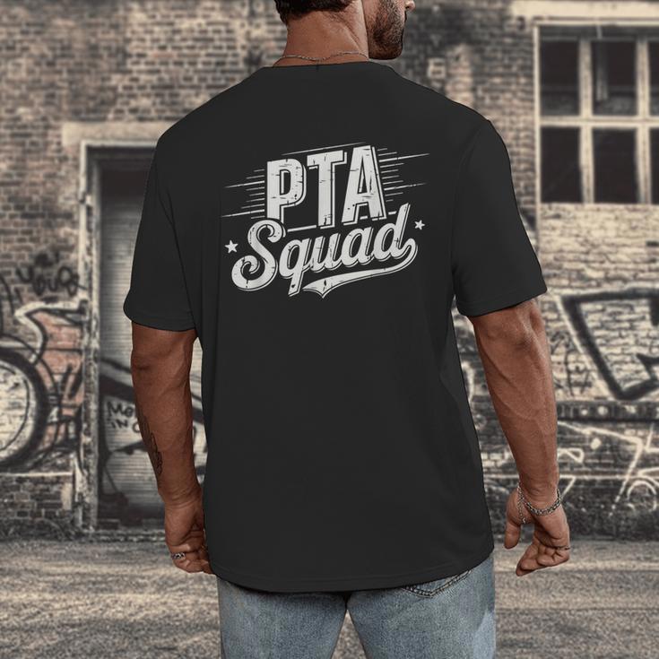 PTA Squad Parent Teacher Association Back To School Teacher Men's Back Print T-Shirt, funny design PTA Squad Parent Teacher Association Back To School Teacher Men's Back Print T-Shirt, funny design