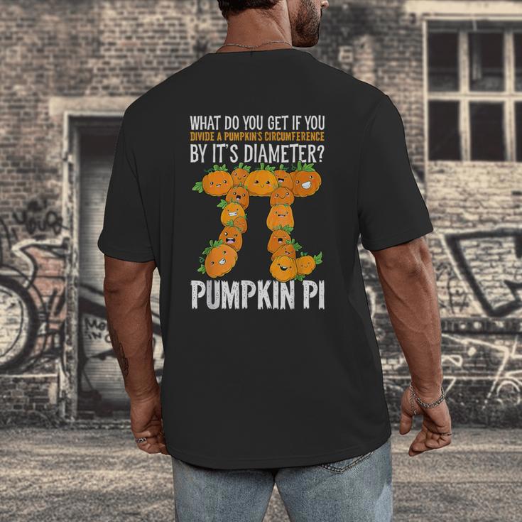 Pumpkin Pi Math Teacher Halloween Geometry Men's Back Print T-Shirt, funny design Pumpkin Pi Math Teacher Halloween Geometry Men's Back Print T-Shirt, funny design