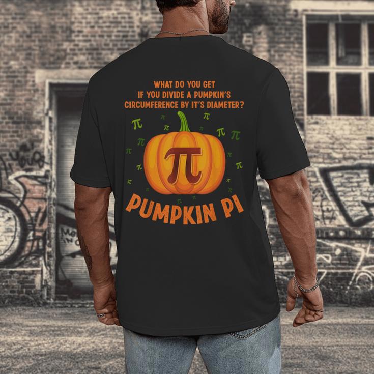 Pumpkin Pie Pi Math Teacher Shirt Halloween Men Adult Men's Back Print T-Shirt, funny design