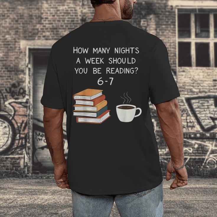 Reading 67 Six Seven Meme English Teacher Book Lover Men's Back Print T-Shirt, funny design