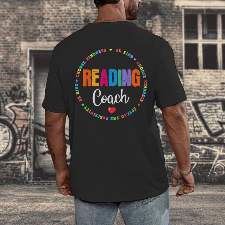 Reading Coach Teacher Interventionist Specialist Literacy Men's Back Print T-Shirt, funny design