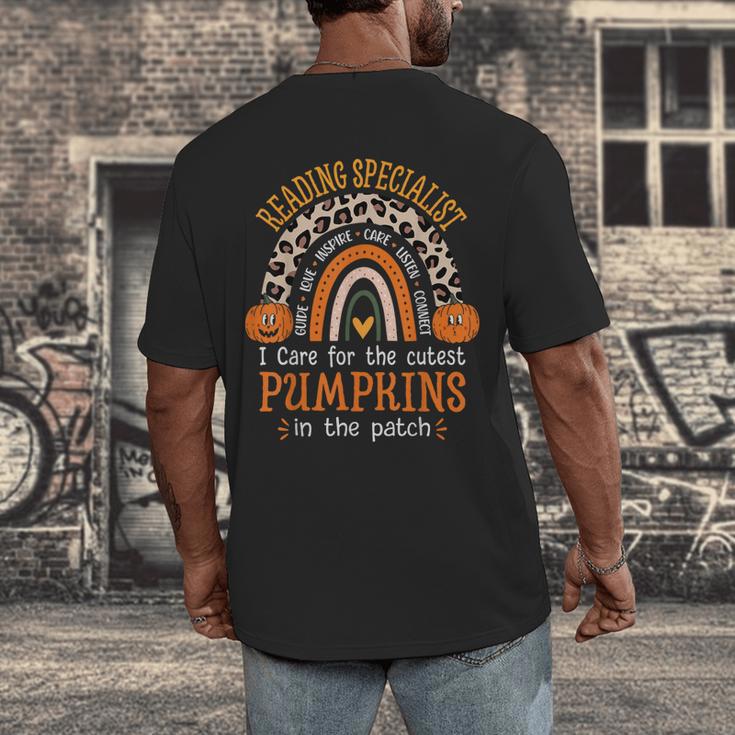 Reading Specialist Halloween Reading Teacher For Men Women Men's Back Print T-Shirt, funny design Reading Specialist Halloween Reading Teacher For Men Women Men's Back Print T-Shirt, funny design