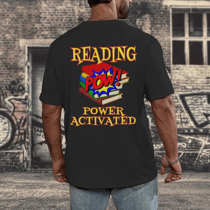 Reading Super Power Activated Superhero Teacher Or Student Men Women Girls Kids Men's Back Print T-Shirt, funny design Reading Super Power Activated Superhero Teacher Or Student Men Women Girls Kids Men's Back Print T-Shirt, funny design