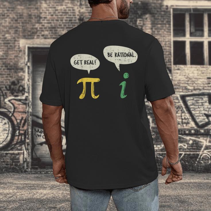 Get Real Be Rational Shirt Pi Math Teacher Geek Men's Back Print T-Shirt, funny design Get Real Be Rational Shirt Pi Math Teacher Geek Men's Back Print T-Shirt, funny design