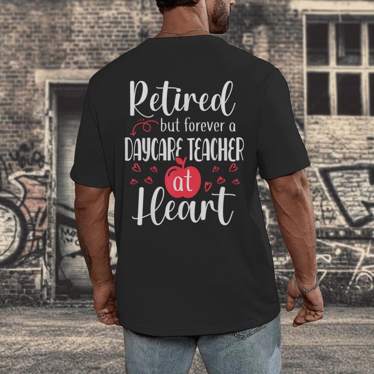 Retired Daycare Teacher Retirement For Daycare Teacher Men's Back Print T-Shirt, funny design Retired Daycare Teacher Retirement For Daycare Teacher Men's Back Print T-Shirt, funny design