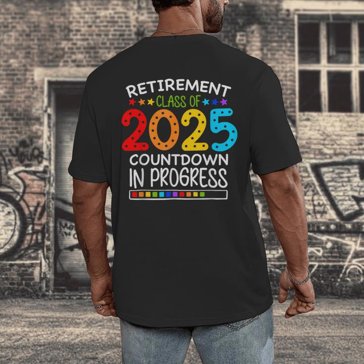 Retirement Class Of 2025 Teacher Countdown Loading Teacher Men's Back Print T-Shirt, funny design Retirement Class Of 2025 Teacher Countdown Loading Teacher Men's Back Print T-Shirt, funny design