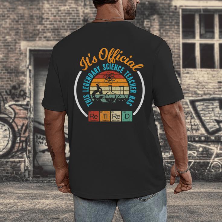 Retiring Science Teacher Retirement Men's Back Print T-Shirt, funny design Retiring Science Teacher Retirement Men's Back Print T-Shirt, funny design