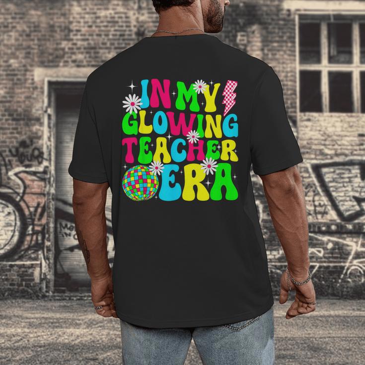 Retro Groovy In My Glowing Teacher Era Happy Teacher's Day Men's Back Print T-Shirt, funny design Retro Groovy In My Glowing Teacher Era Happy Teacher's Day Men's Back Print T-Shirt, funny design